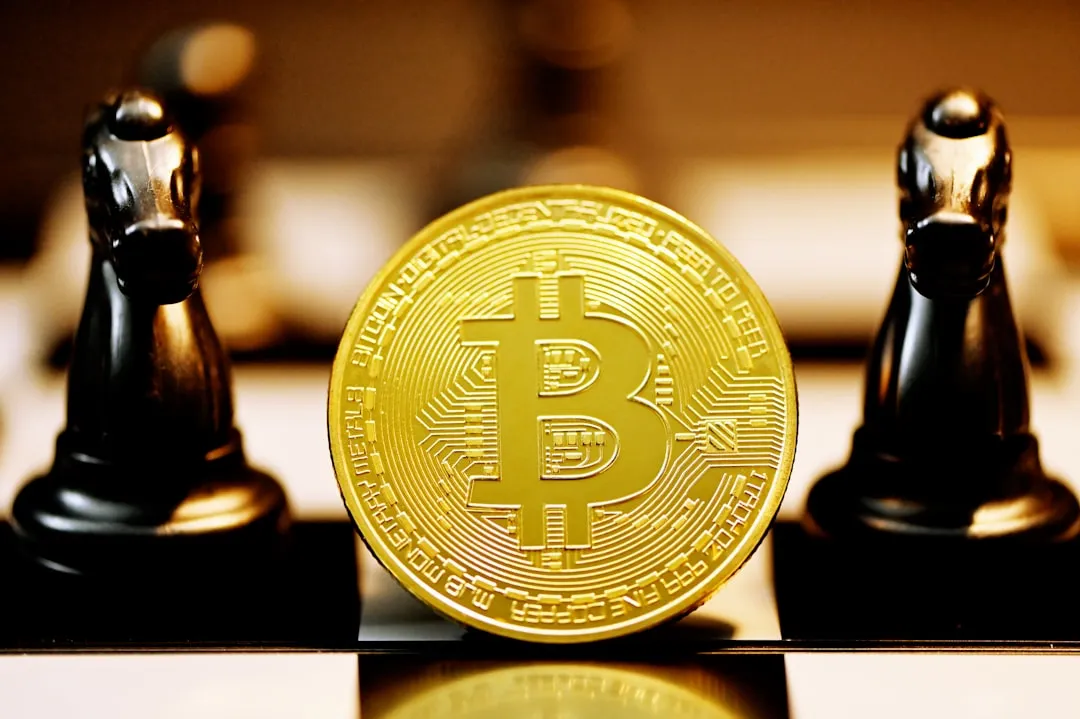 Blockchain network visualization with connected nodes