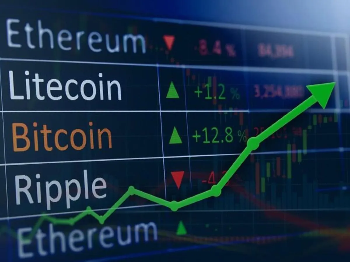 Golden Bitcoin coin on dark background