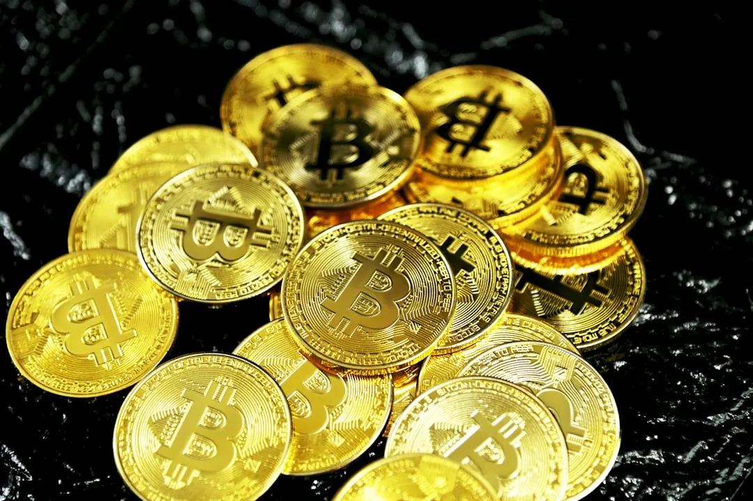 Cryptocurrency trading bot interface on monitor